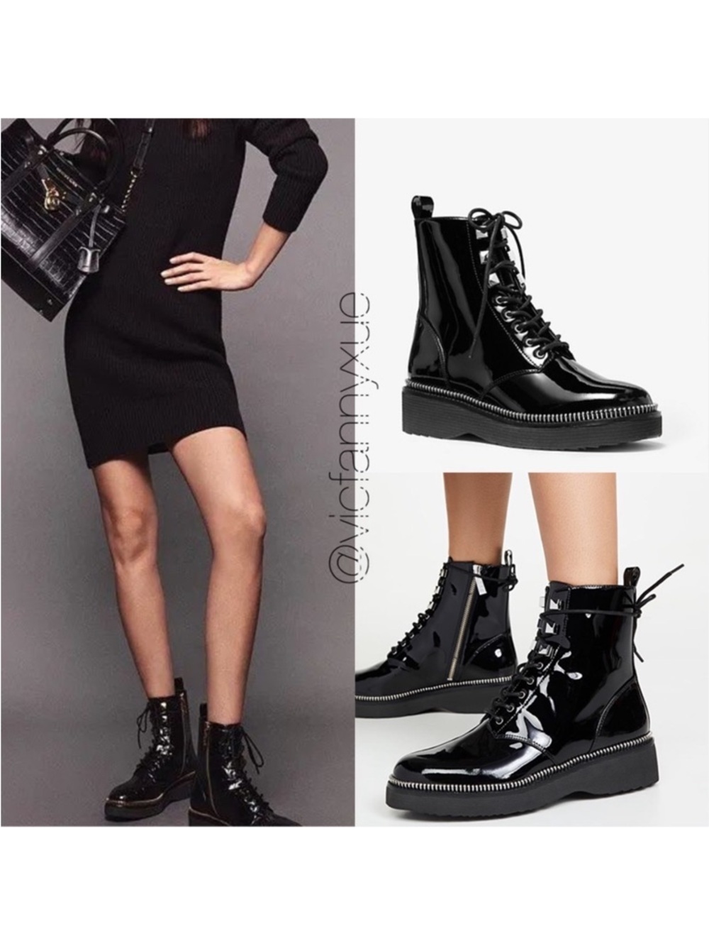 Michael Michael Kors Haskell combat boots 7